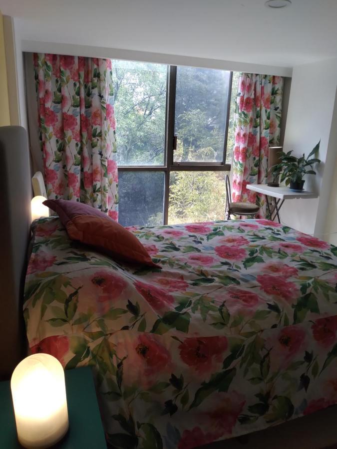 Charming Sunny Bedroom Overlooking Beautiful Amsterdam Avenue In Best Condesa Area 멕시코 시 외부 사진